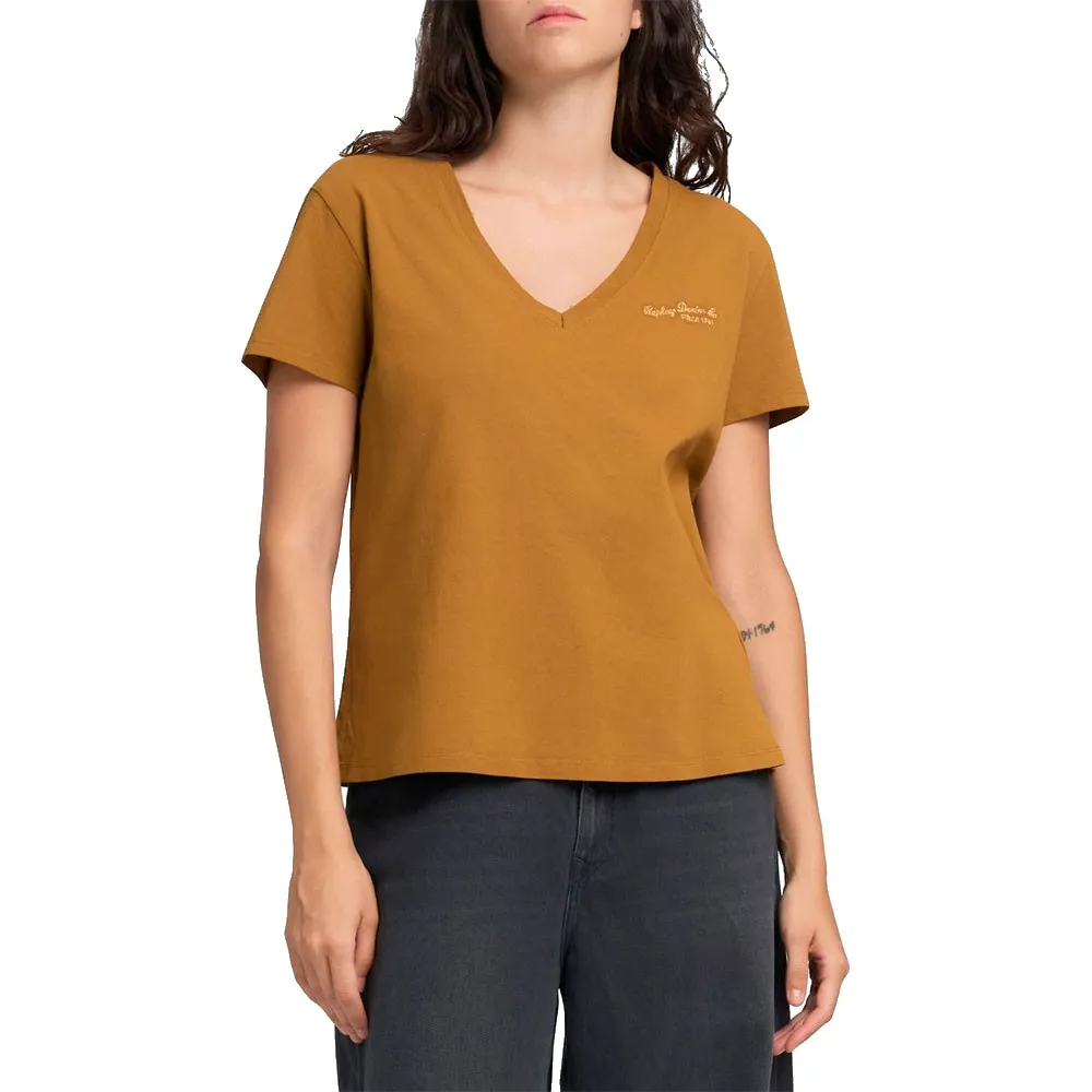 

Футболка Replay W3084G.000.22662G short sleeve v neck, коричневый
