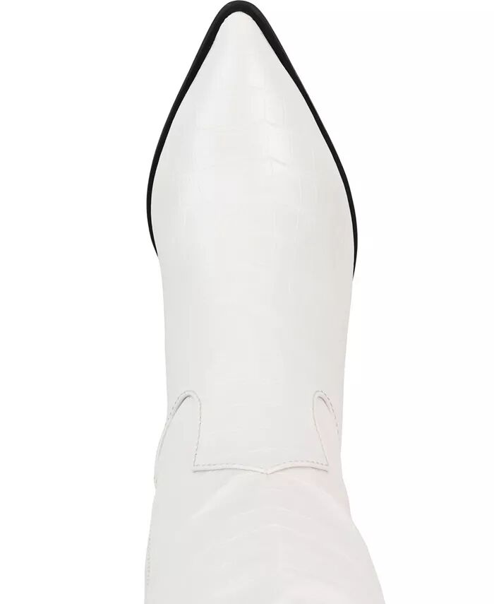 Женские сапоги Therese Extra Wide Calf на блочном каблуке до колена Journee Collection, белый — фото 4