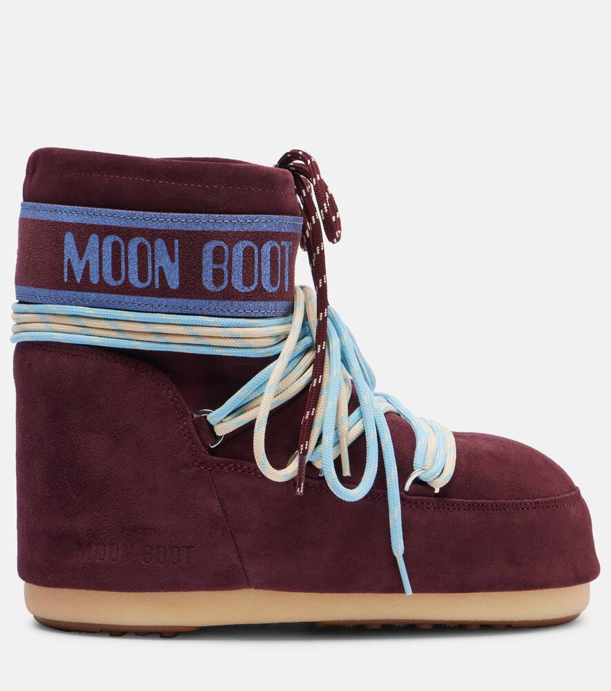Замшевые ботинки Icon с коротким голенищем Moon Boot, Burgundy — фото 4