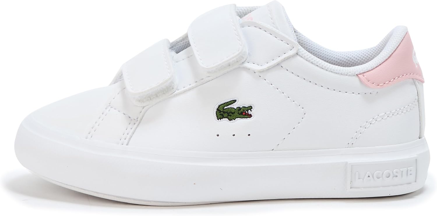 Кроссовки Lacoste Baby-Boys Infants' Powercourt, White & Light Pink — фото 2