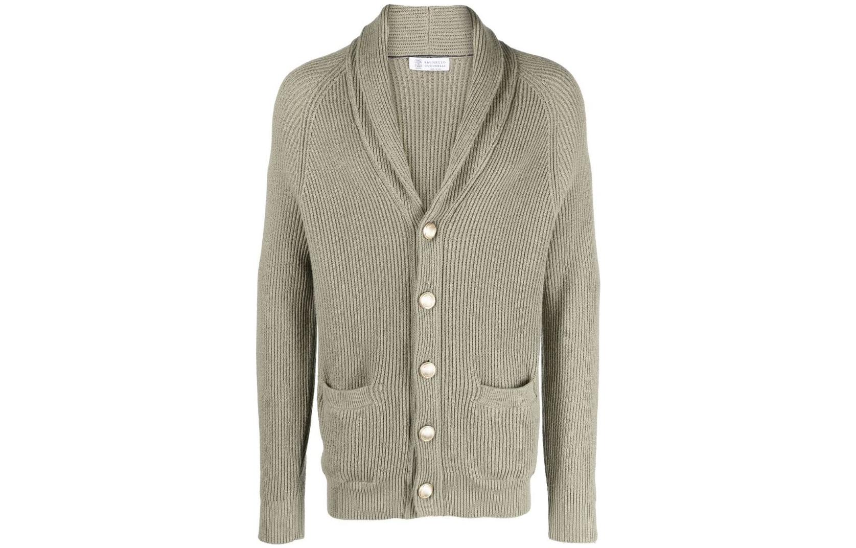 

Brunello Cucinelli Свитер мужской оливковый