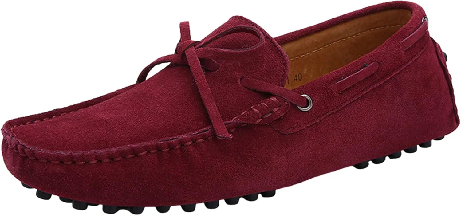 Мужские лоферы из замши ANUFER Burgundy