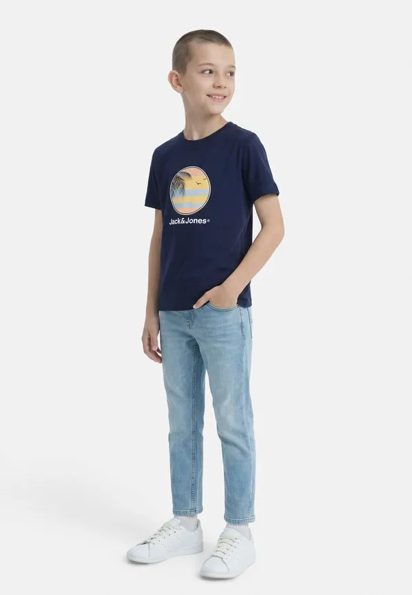 Футболка jjperry с круглым вырезом и принтом Jack & Jones Junior, Navy
