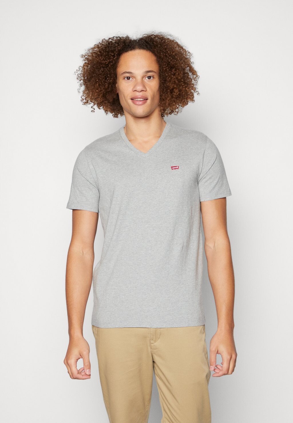 

Базовая футболка Original V-Neck Levi's, цвет mid tone grey heather