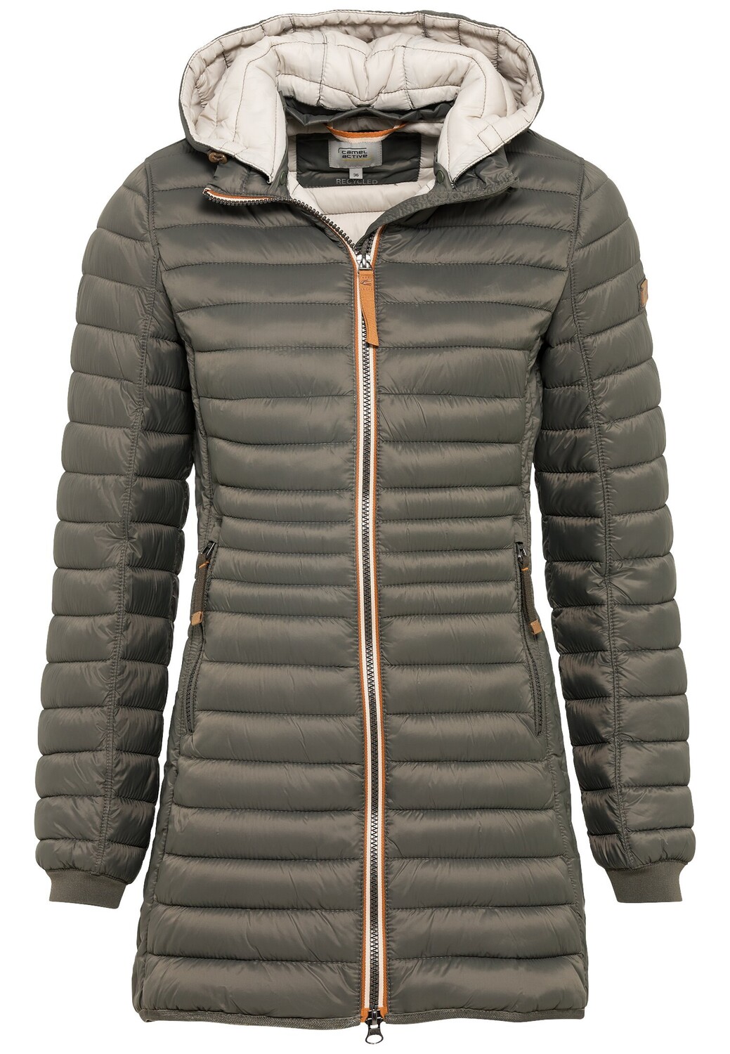 

Куртка софтшелл Camel Active Lange Steppjacke mit abnehmbarer Kapuze, хаки