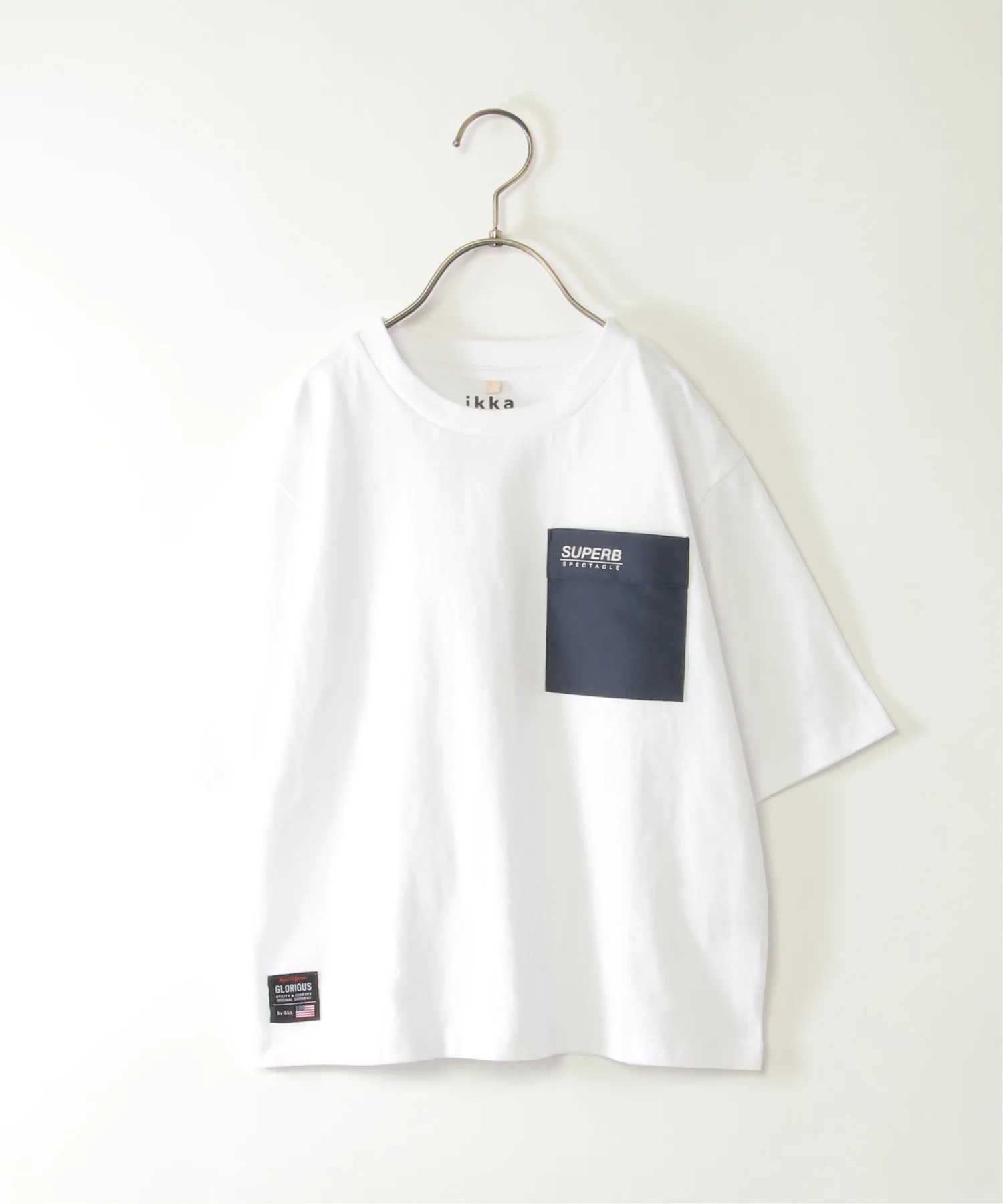 Детская футболка с карманом из рипстопа ikka Off White — фото 2