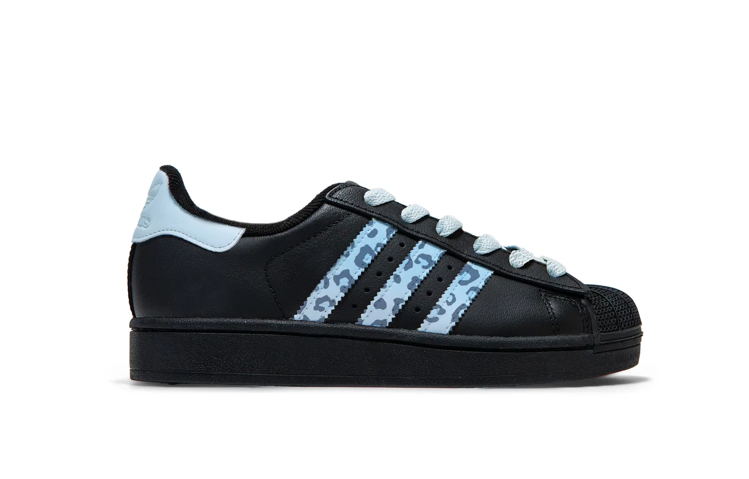 Кеды Superstar 2 Leather Low Top Adidas Originals Black Blue — фото 4