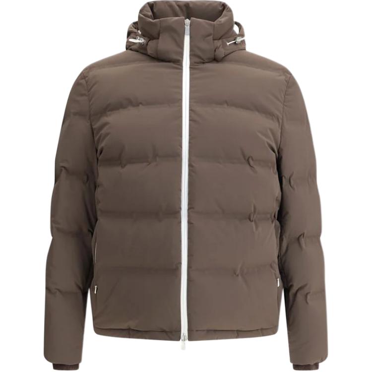 

Brunello Cucinelli Застегивающаяся на молнию толстовка с капюшоном, Khaki
