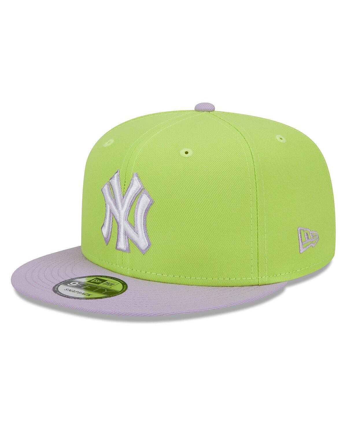 

Мужская неоново-зеленая, фиолетовая базовая двухцветная кепка New York Yankees Spring 9FIFTY Snapback New Era