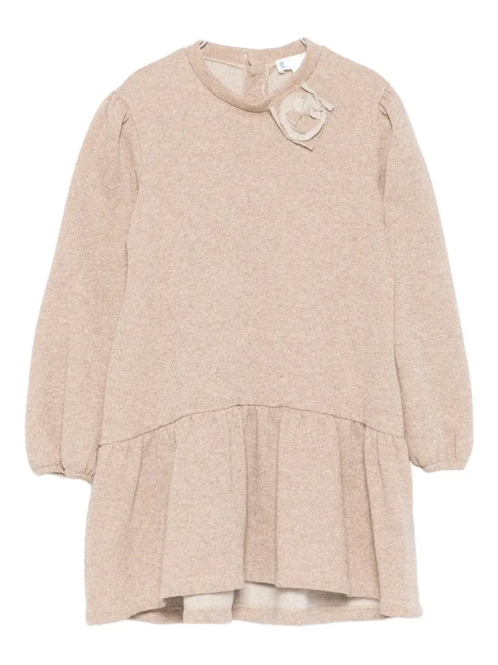 

Платье с оборками и аппликацией Lalalu, коричневый