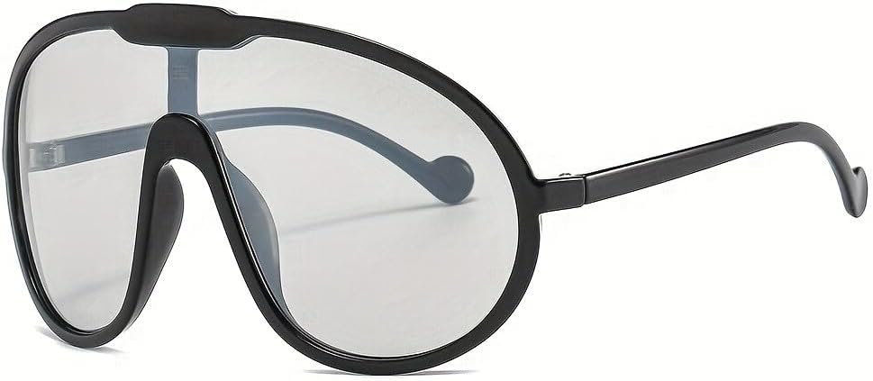 

Женские солнцезащитные очки в стиле панк, большие оправы, винтажные велосипедные солнцезащитные очки, мужские солнцезащитные очки в стиле ретро с градиентным покрытием KTUCN, Light Silver