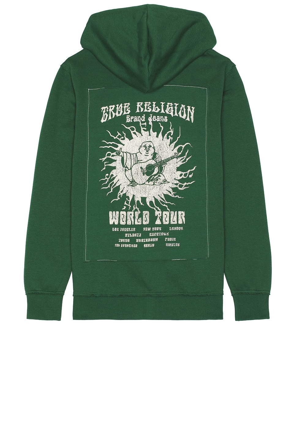 

Толстовка на молнии с аппликацией Blazing tour True Religion, dark green