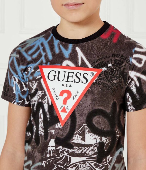 Футболка для мальчика Guess с принтом, мультиколор — фото 4