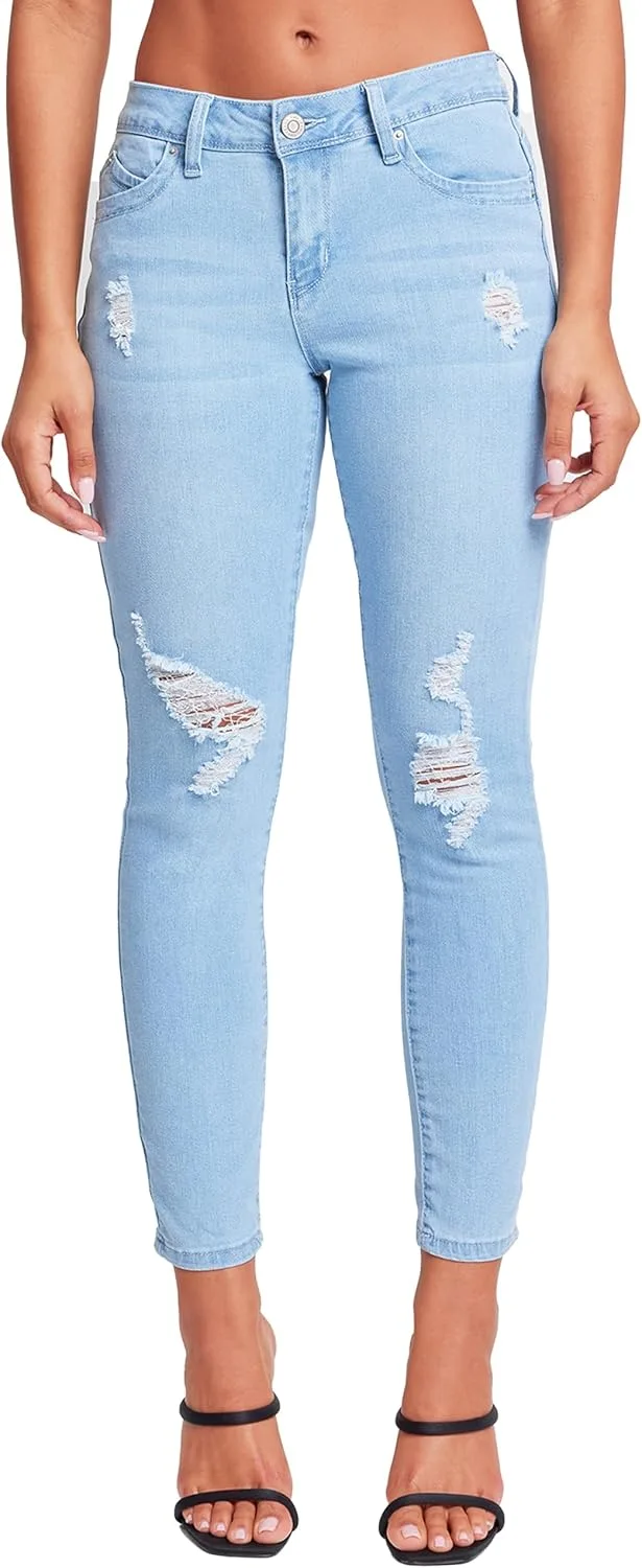 

YMI Women's Juniors Mid-Rise Wannabettabutt скинни джинсы