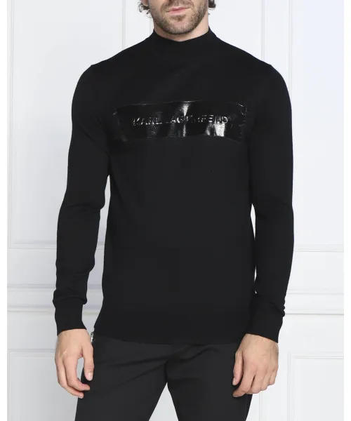 

Шерстяной свитер Regular fit Karl Lagerfeld, черный