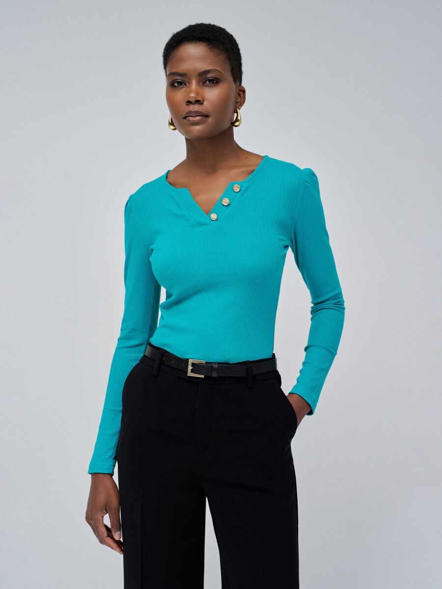 

Рубашка Salsa Jeans, цвет Cyan blue