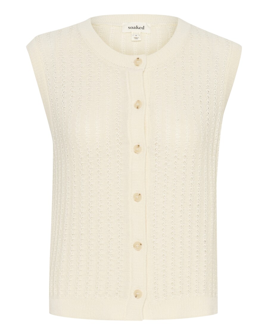 

Вязаный жилет SOAKED IN LUXURY Susanna, Wool White