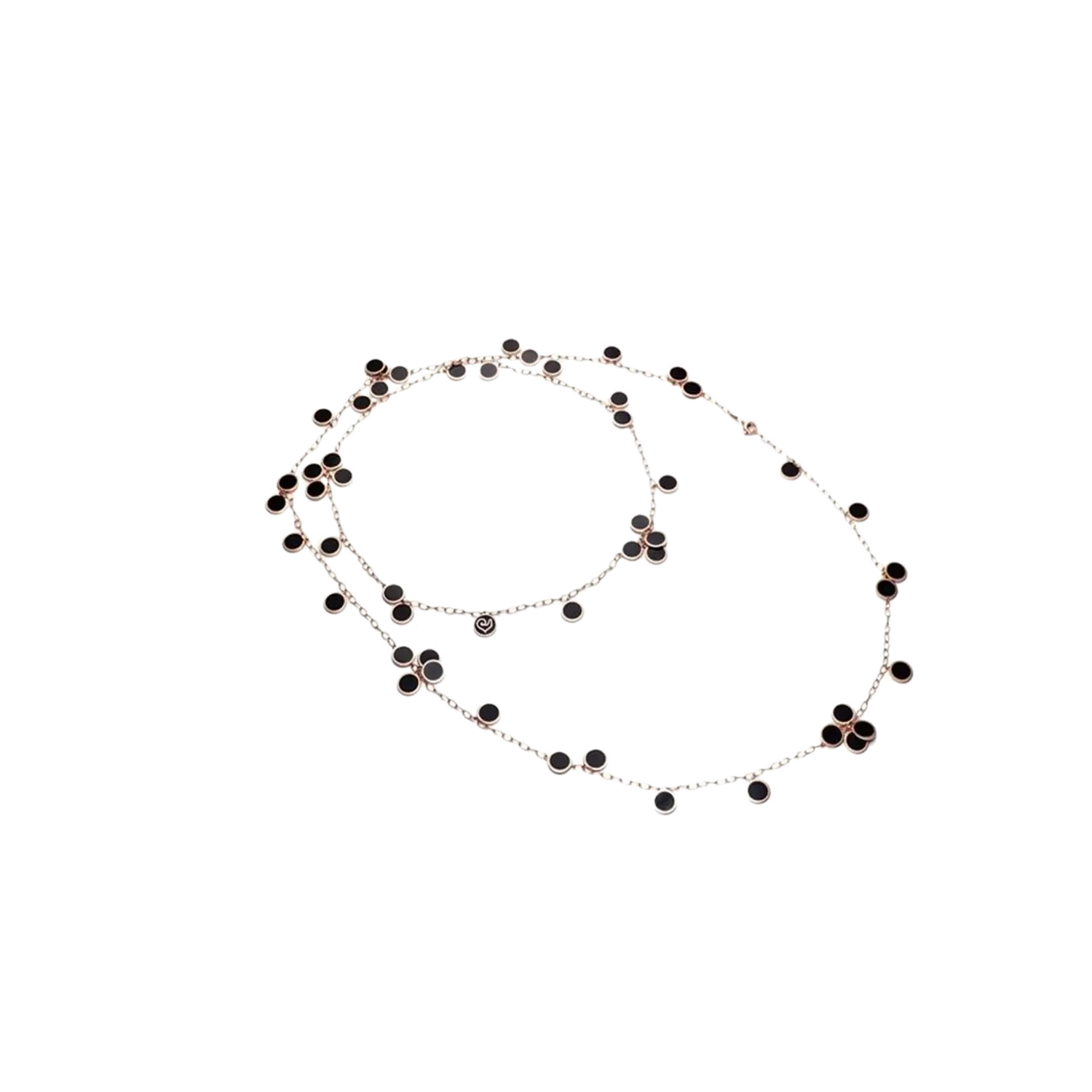 

Длинное ожерелье paillettes из розового золота и черной эмали - 34148 - 34148 CHANTECLER