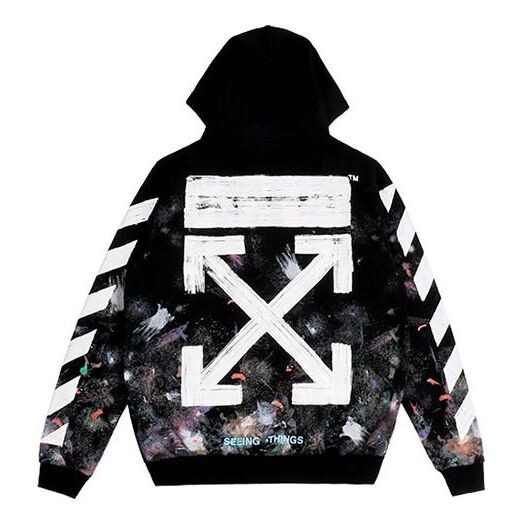 

Толстовка OFF-WHITE Graffiti Arrow Printing Zipper hooded Long Sleeves Ordinary Version Black, черный