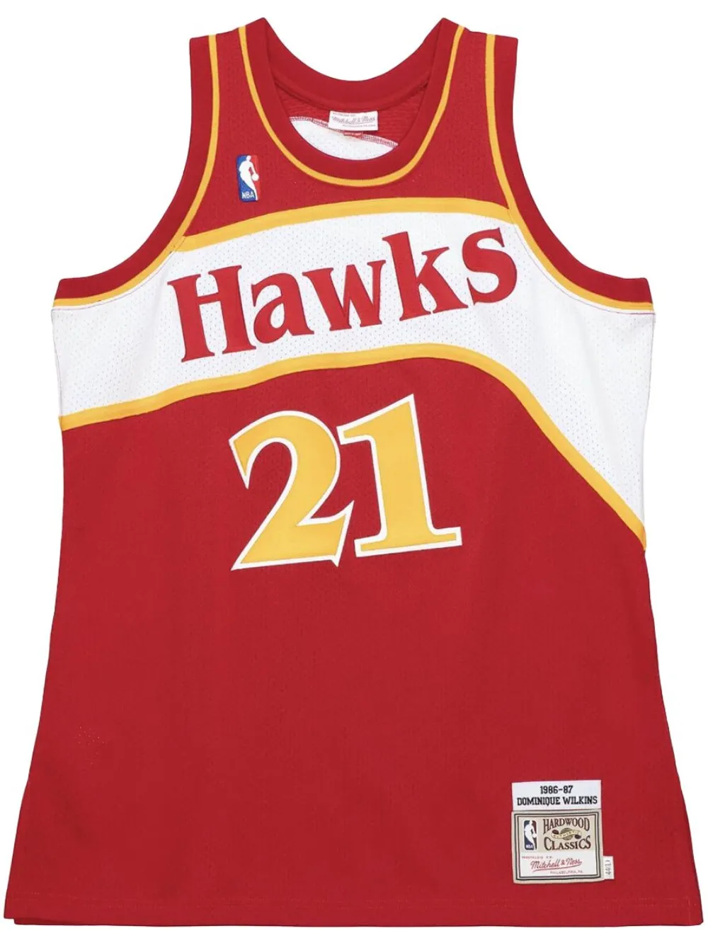 

Топ NBA Atlanta Hawks 1987 Dominique Wilkins Authentic Mitchell & Ness, красный