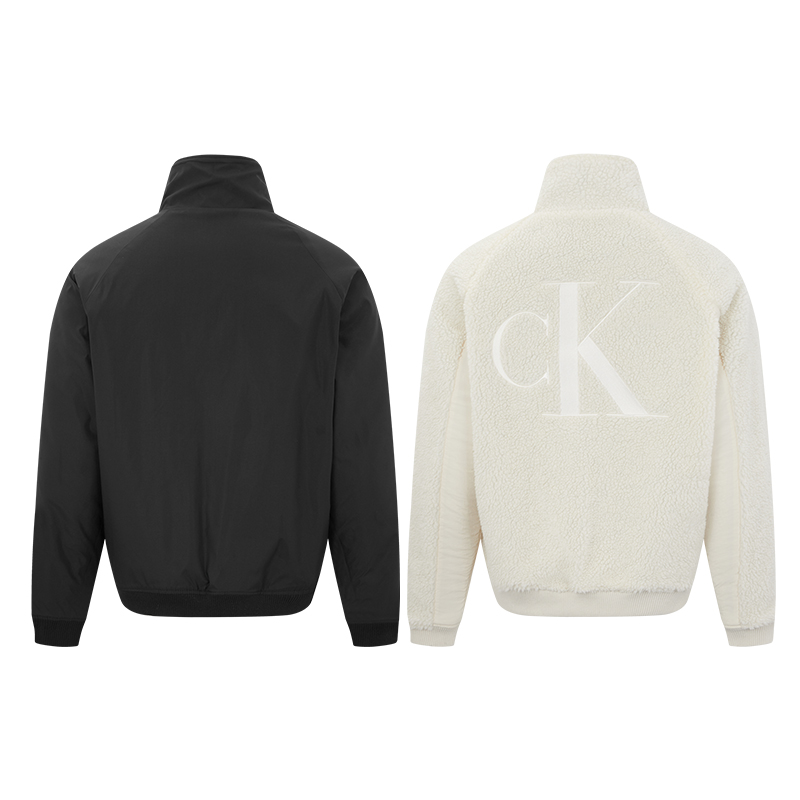 Calvin Klein Двухцветная куртка унисекс черно-белая, ACJ-Black White Two-Tone — фото 4