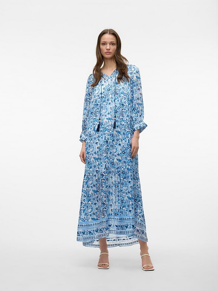 

Длинное платье Vero Moda, голубой/белый