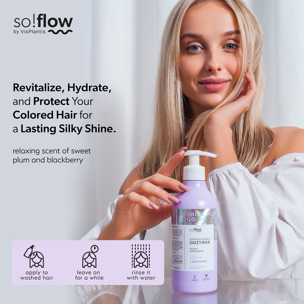 Кондиционер для восстановления окрашенных волос So!Flow, 400 мл — фото 2