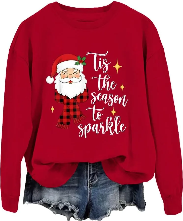 

Свитшот с капюшоном "Tis The Season to Sparkle" Санта