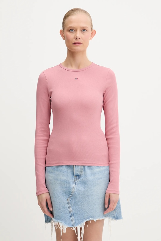 

Лонгслив Tommy Jeans, оранжевый