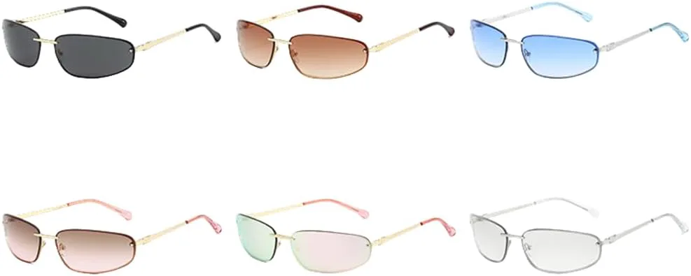 

HaoLMi - Женские винтажные серебристые очки «кошачий глаз», мужские панк-очки с защитой от УФ-излучения, модные солнцезащитные очки для вождения, Gold Tea