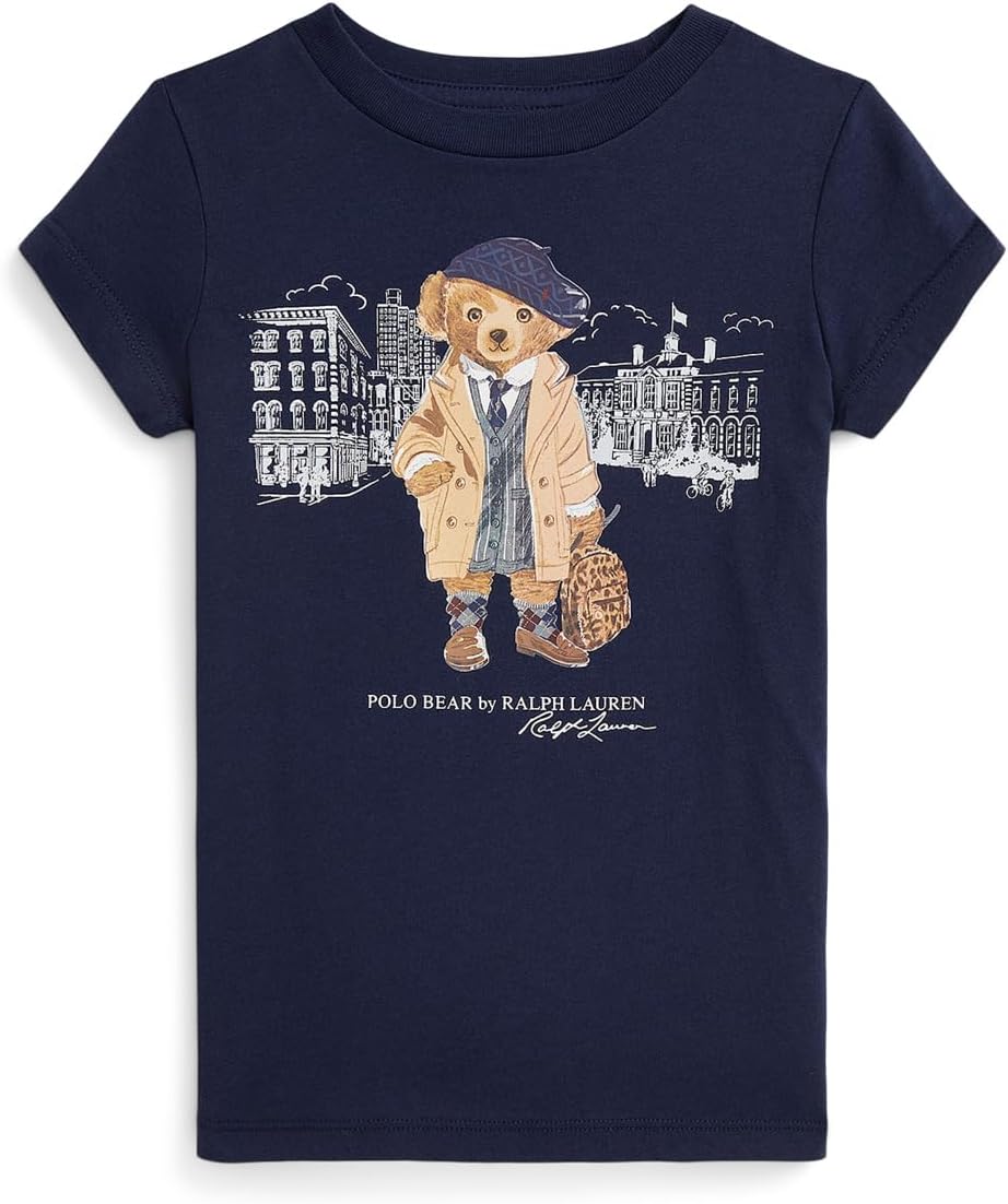 

Футболка Polo Ralph Lauren Kids Polo Bear Cotton Jersey Tee, цвет Refined Navy