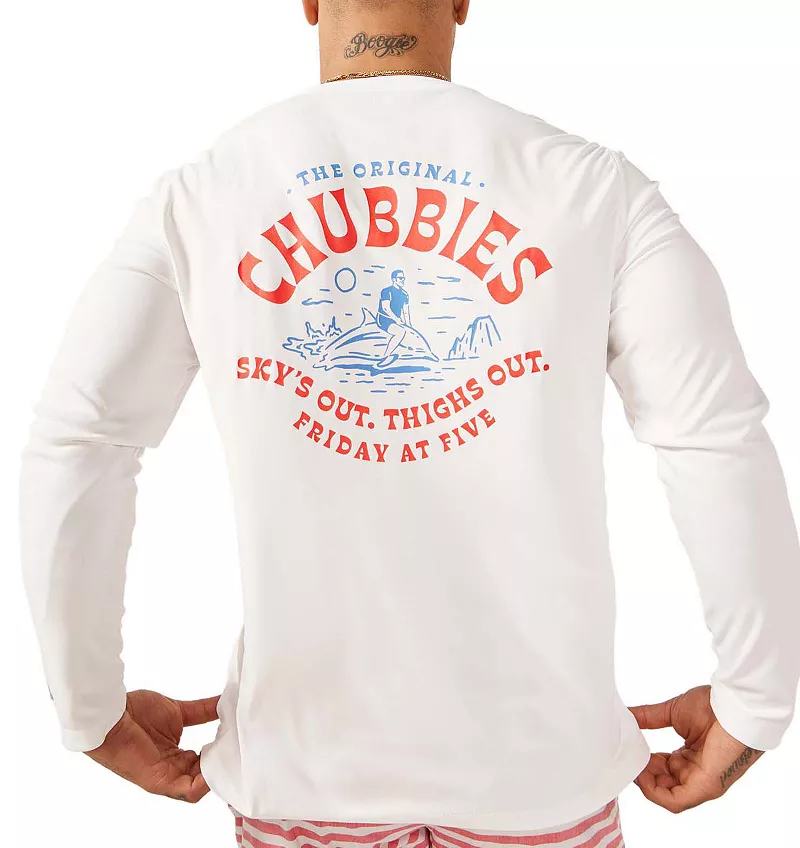 

Мужские рашгарды Chubbies Sun Crew, цвет Optic White