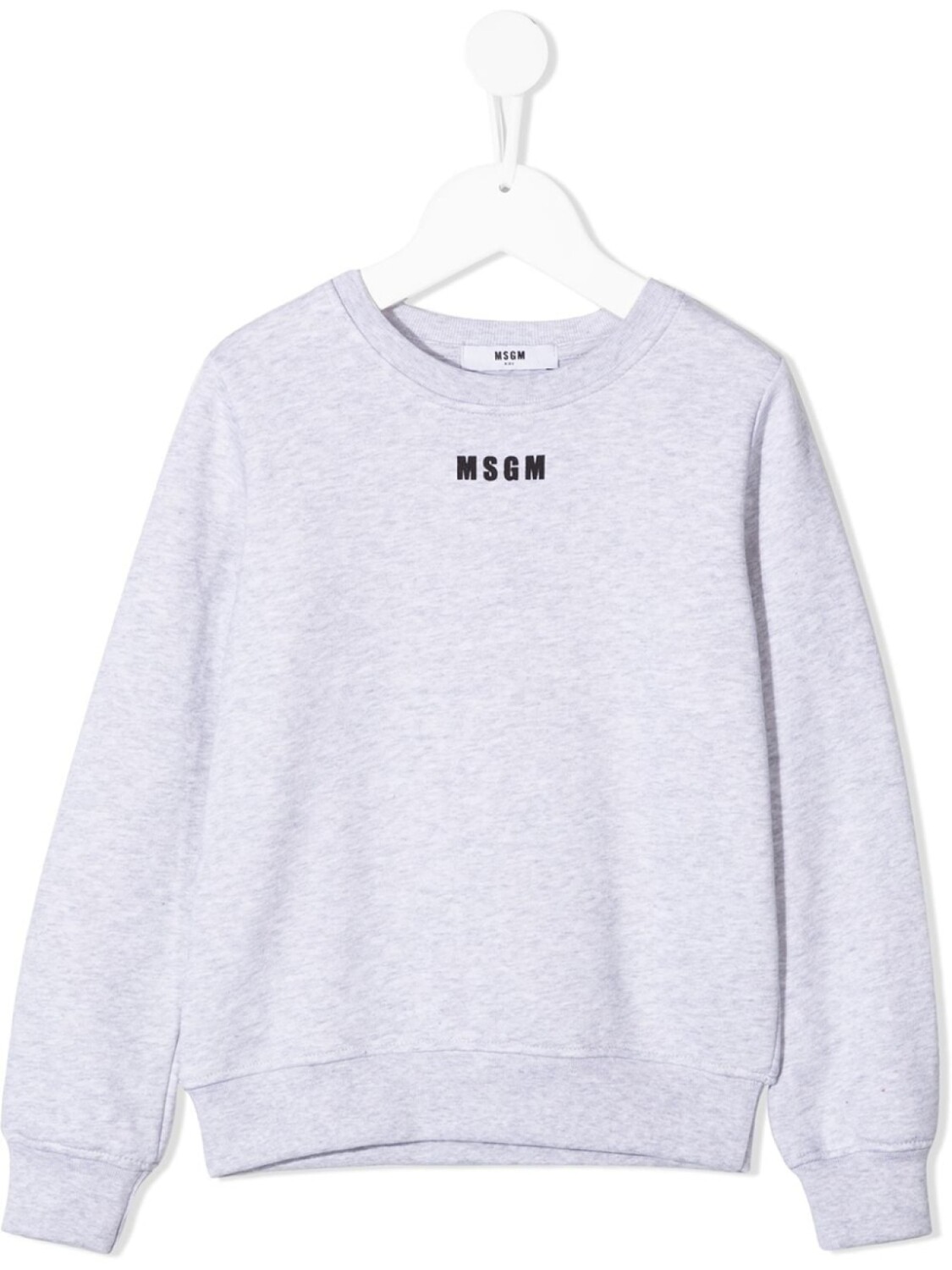 

MSGM Kids толстовка с логотипом и бахромой, серый