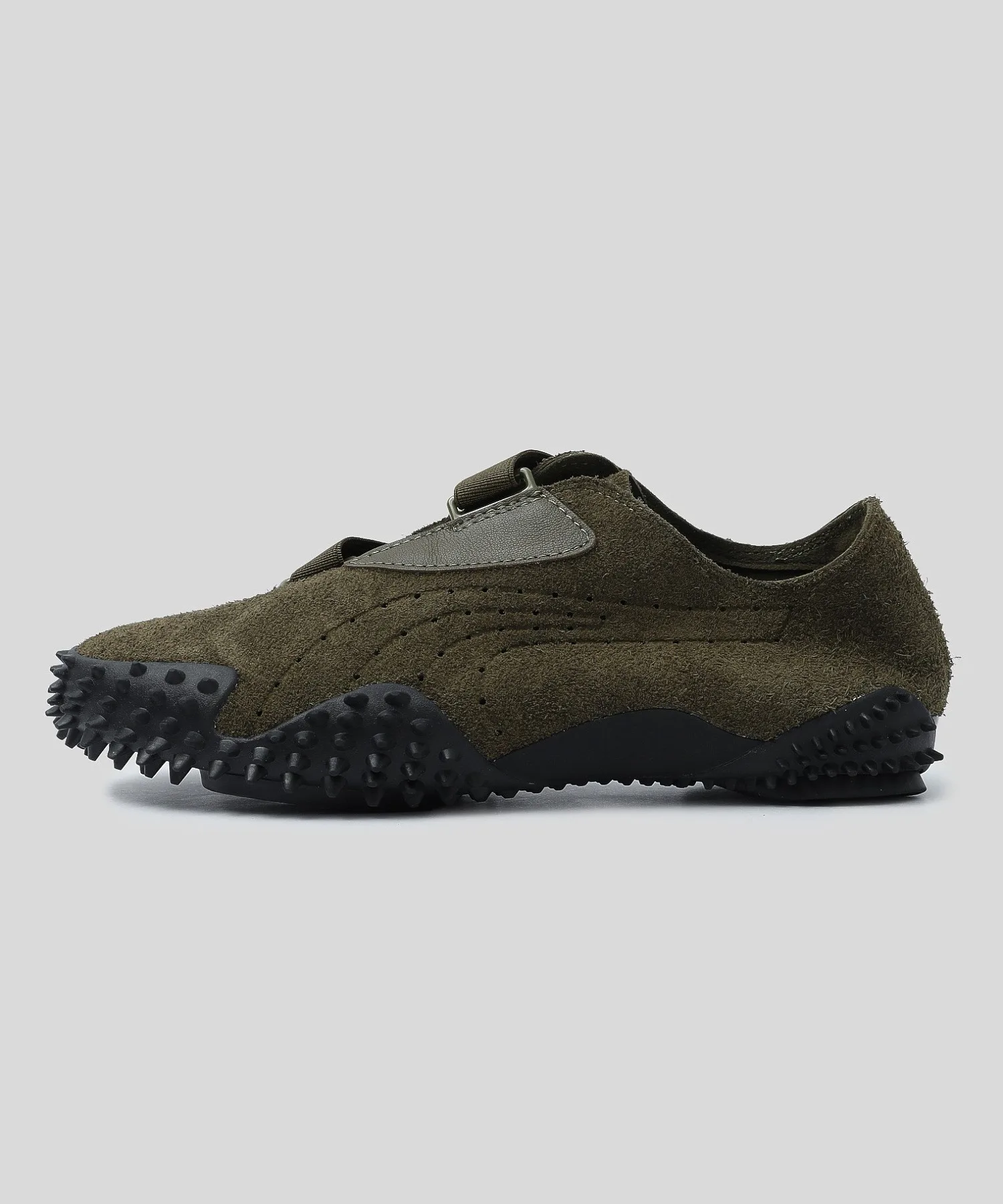 Мужские кроссовки из натуральной кожи PUMA MOSTRO UNLINED оливковые
