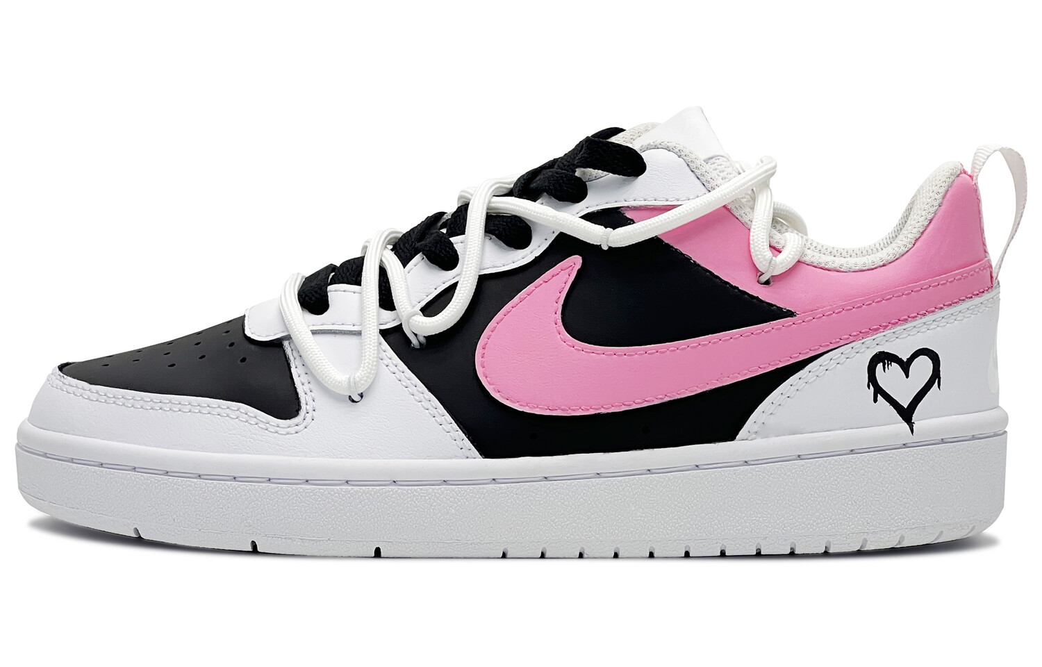 

Кроссовки Nike Court Borough Skateboard Shoes Women's Low-Top White Black, Белый, Кроссовки Nike Court Borough Skateboard Shoes Women's Low-Top White Black
