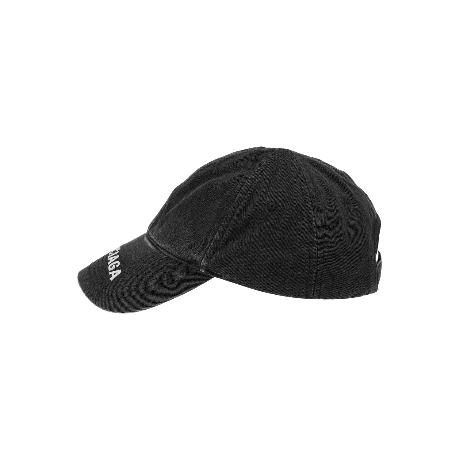 Balenciaga Бейсболка с джинговым логотипом и липучкой, Black — фото 4