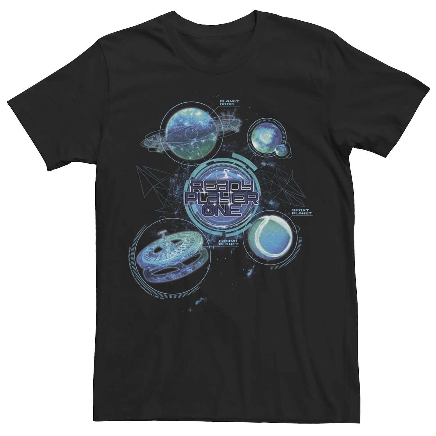 

Мужская футболка Ready Player One Planet Maps Licensed Character