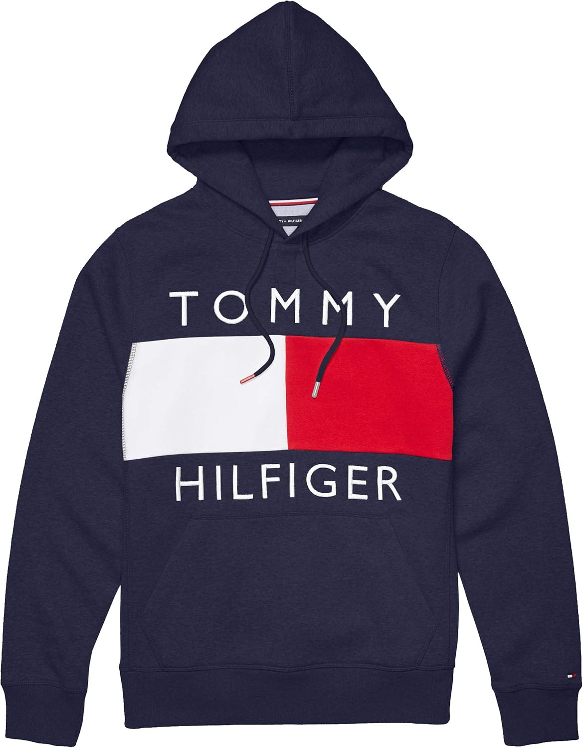 

Мужская толстовка с капюшоном Tommy Hilfiger Colorblock с магнитной застежкой, Sky Captain-Pt