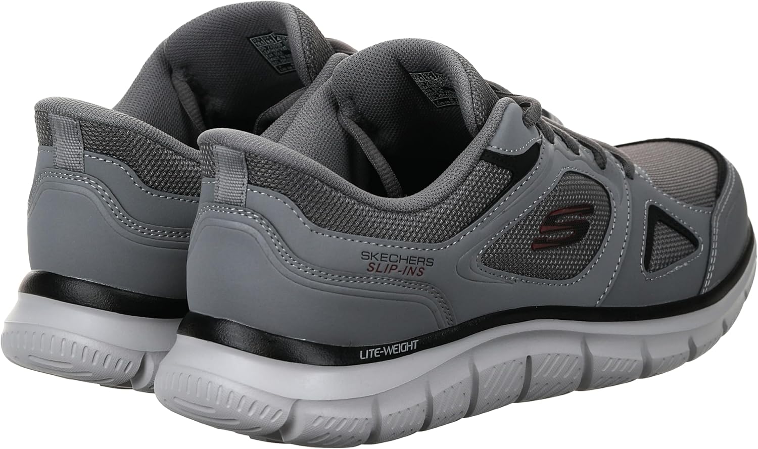 Мужские кроссовки Skechers Track Ezral без шнурков, красный/угольный — фото 4