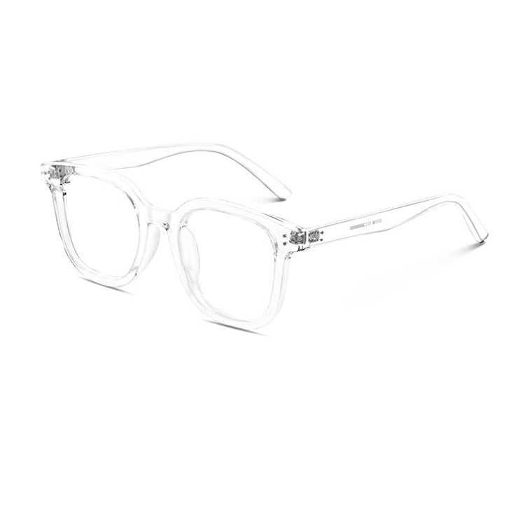 

PARMU Пластиковая квадратная оправа для очков TR/Memory унисекс, Transparent Frame