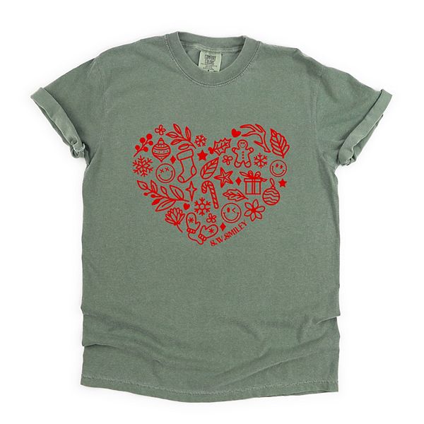 

SWSmiley christmas outline heart - женская футболка с принтом Simply Sage Market, Moss, Зеленый, SWSmiley christmas outline heart - женская футболка с принтом Simply Sage Market, Moss