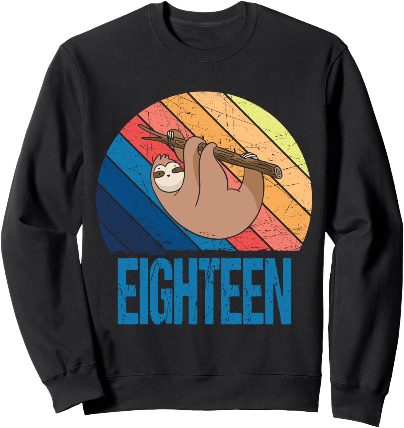 

Толстовка на 18-летие, толстовка с изображением ленивца для вечеринки, для мальчиков и девочек, черная Retro Sloth Birthday Apparel Boys Girls, Черный, Толстовка на 18-летие, толстовка с изображением ленивца для вечеринки, для мальчиков и девочек, черная 