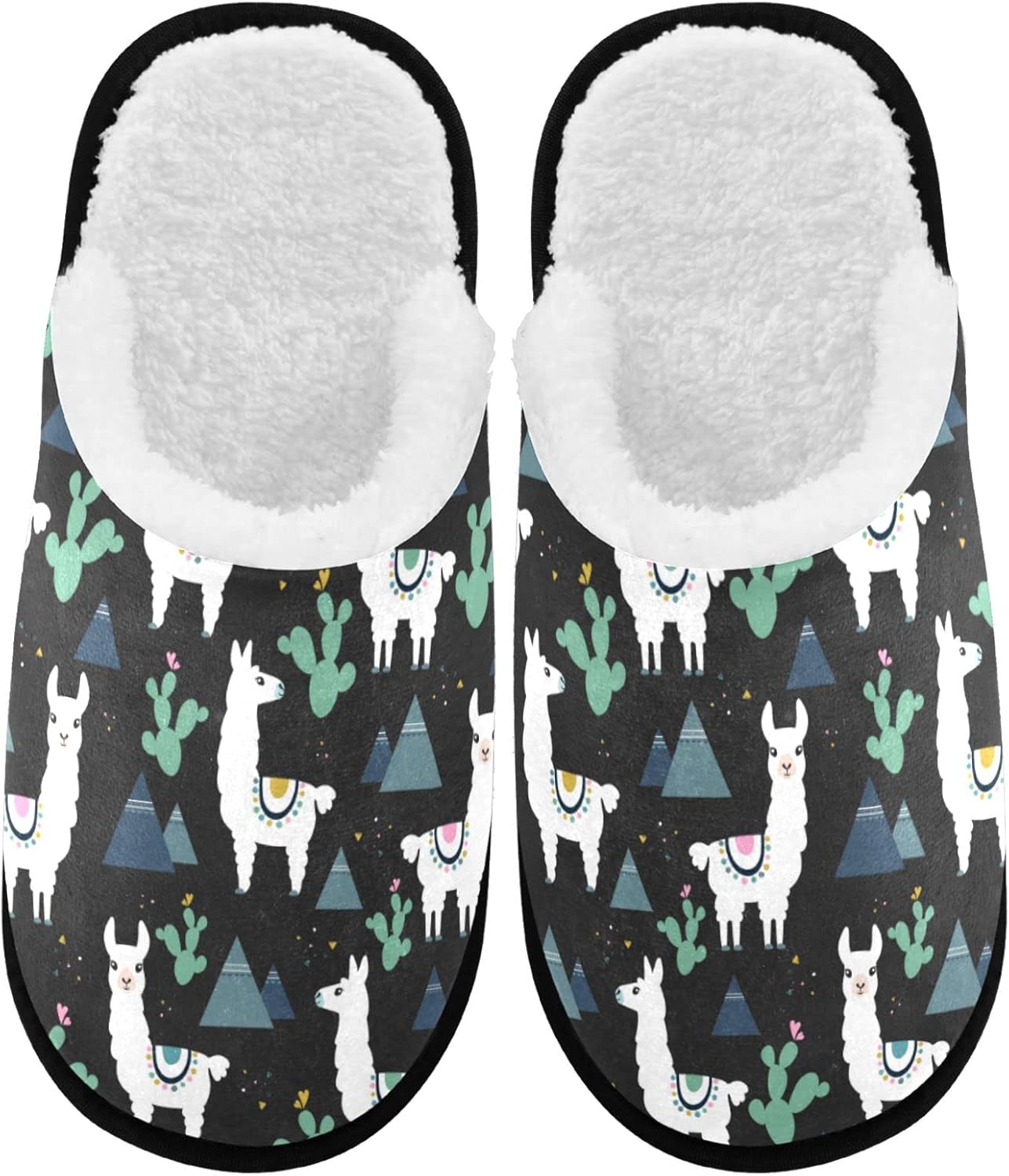 

Тапочки viseunny для женщин и мужчин, забавные зимние теплые домашние тапочки с эффектом памяти, из хлопка, мягкие плюшевые флисовые тапочки на каждый день, унисекс Visesunny, Llama