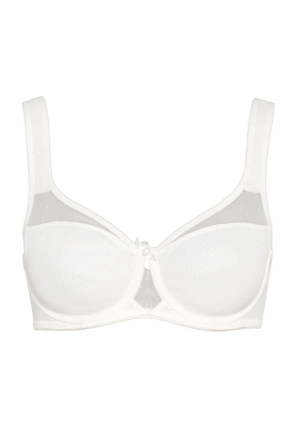 

Бюстгальтер минимайзер Nuance с декоративными бантами и сетчатыми вставками для женщин LASCANA, цвет Cream