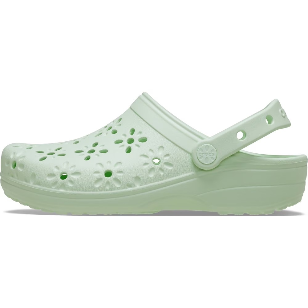 Классические сабо с цветочным вырезом Crocs, цвет jade tint — фото 3