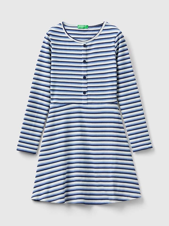 

Платье Benetton Kleid, цвет Blau/Weiß
