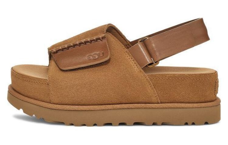 Пляжные сандалии женские каштановые Ugg