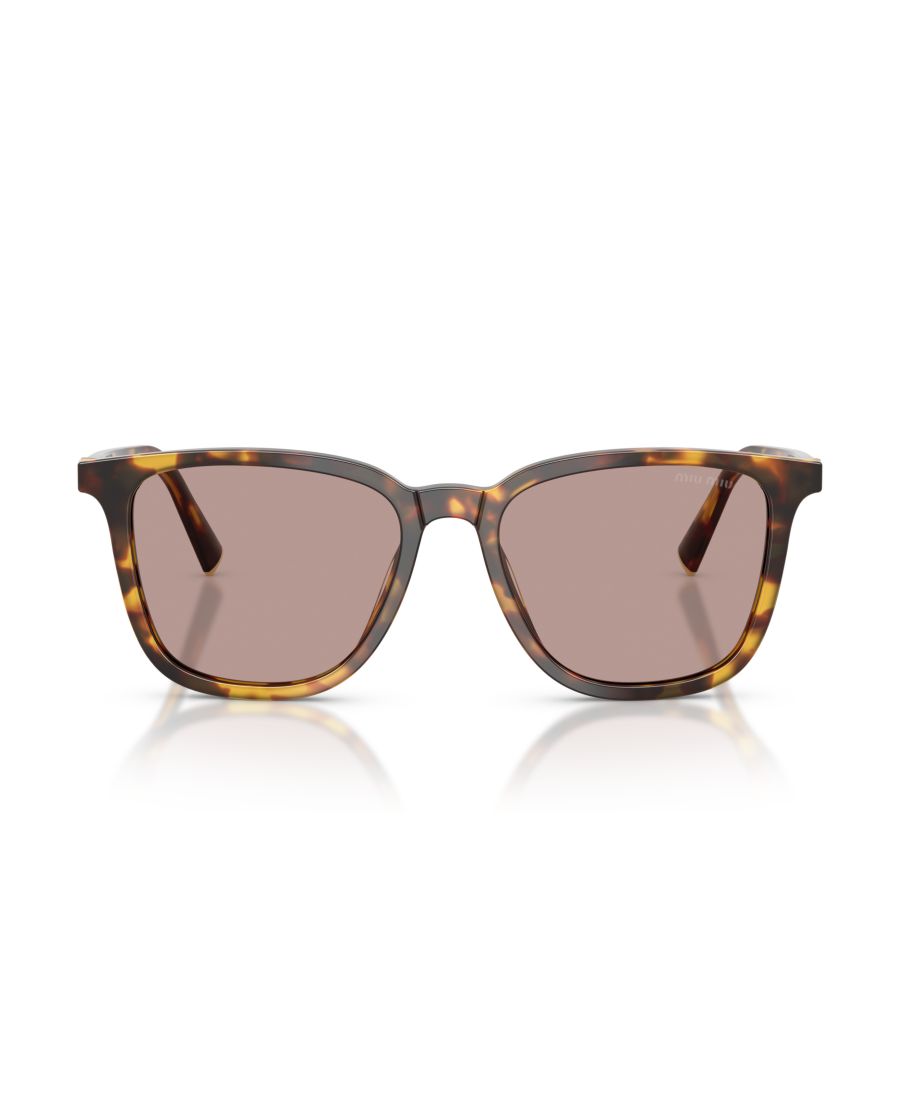 Женские квадратные солнцезащитные очки, MU B03S MIU MIU, Honey Havana — фото 2