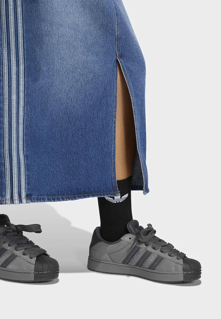 Джинсовая юбка-карандаш, 3 полоски, Adidas, синий — фото 3