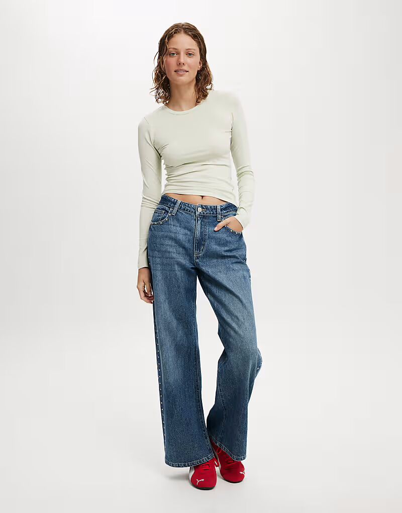 

Топ Cotton:On All day crew long sleeve in mint gelato